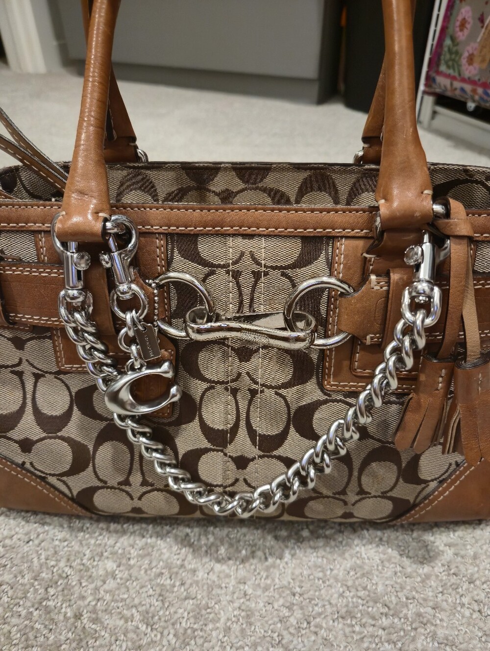 Coach Signature Jacquard Handbag M0771-12297